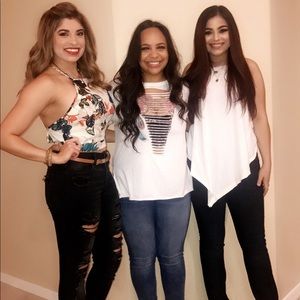 Floral cropped full open back top